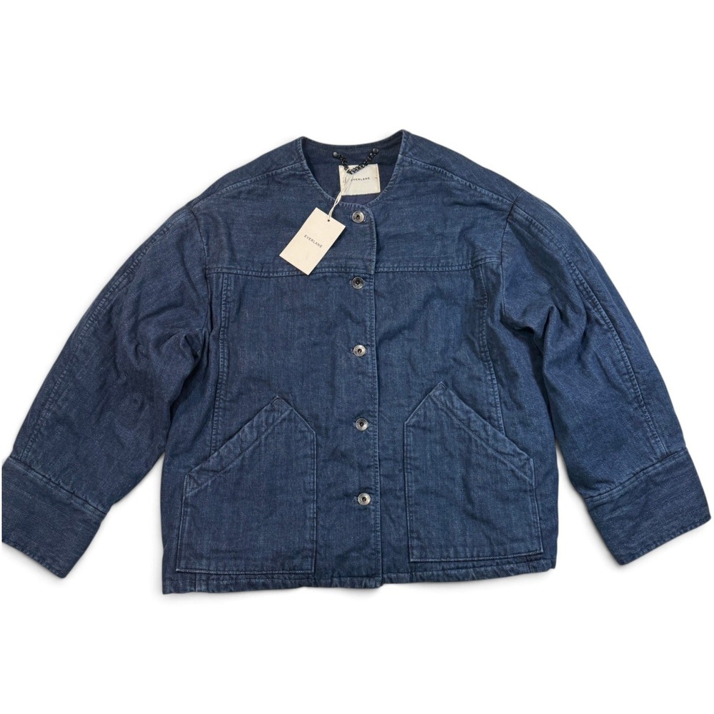 Everlane Denim Quilted Barrel Jacket Midnight Blue XL NWT F-AP-OT-13434